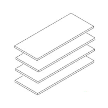 Utility Cabinet 18x24" 3/4" Plywood 4pc Shelf Kit