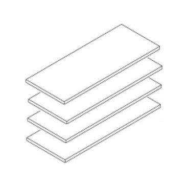 Utility Cabinet 30x24" 3/4" Plywood 4pc Shelf Kit