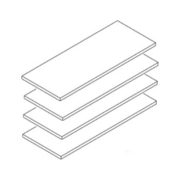 Utility Cabinet 30x24" 3/4" Plywood 4pc Shelf Kit in White
