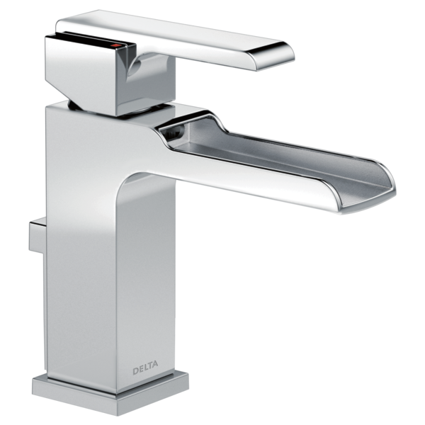 Ara Single Hole Channel Spout Lav Faucet in Chrome w/Drain