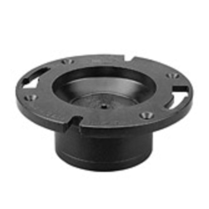 CLOSET FLANGE 4 ABS-DWV HUB 5855 W/KNOCKOUT TEST PLUG