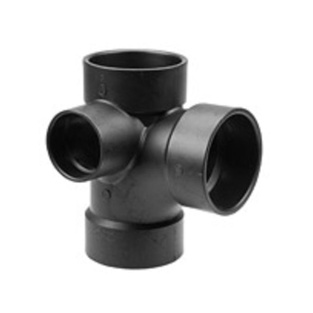 TEE 4X4X4X2 ABS-DWV HUB 5871 SANITARY W/90 LEFT INLET