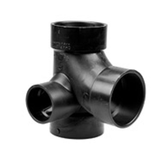 TEE 3X3X3X2 ABS-DWV HUB 5872 SANITARY - W/90 RIGHT INLET