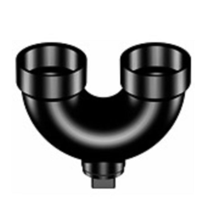 RETURN BEND 1-1/2 ABS-DWV 5878 HXHXCLEANOUT W/PLUG