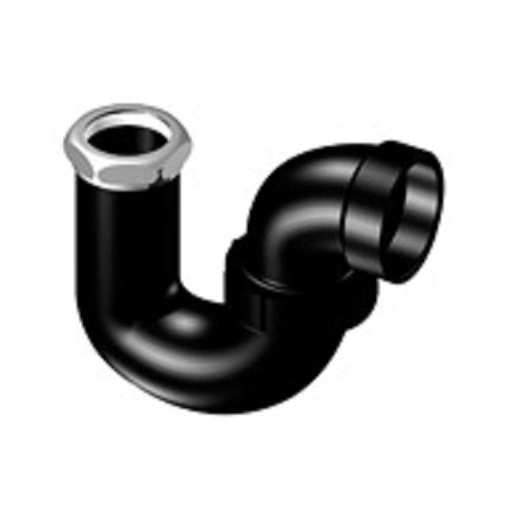 P-TRAP 1-1/2 ABS-DWV 5892-C HXSJ W/CHROME NUT W/UNION JOINT