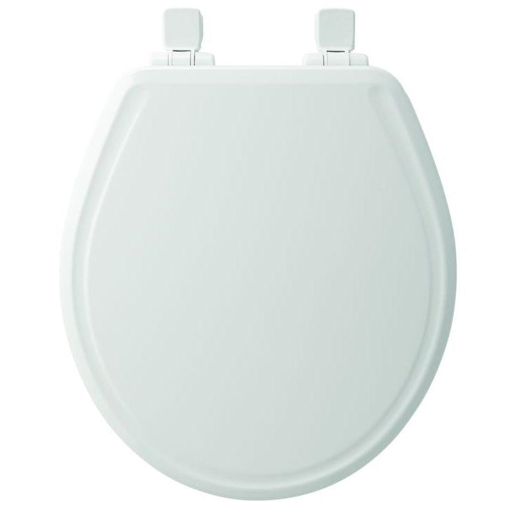 Ashland Round Enameled Wood Toilet Seat in White