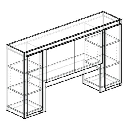 Georgetown 60x30x12" Starter U Wall Cabinet in Maple Onyx
