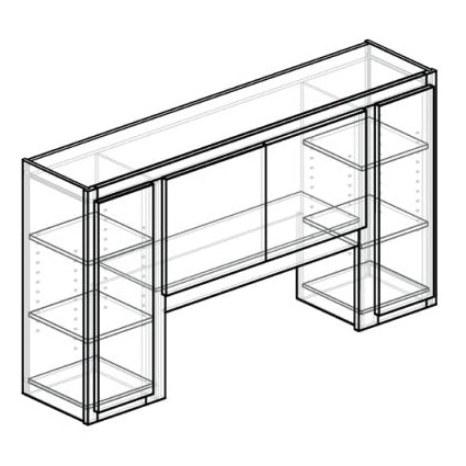 Georgetown 72x30x12" Starter U Wall Cabinet in Maple Onyx