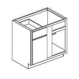 Georgetown 36x24x32-1/2" Blind Corner Base Cabinet in Onyx
