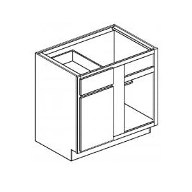 Georgetown 42x24x32-1/2" Blind Corner Base Cabinet in Onyx
