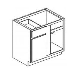 Georgetown 45x24x32-1/2" Blind Corner Base Cabinet in Onyx