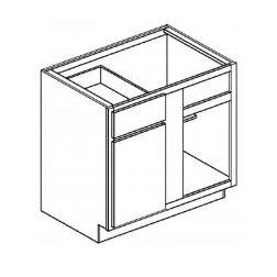 Georgetown 48x24x32-1/2" Blind Corner Base Cabinet in Onyx