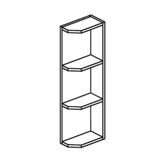 Georgetown 12x42x6" Wall What Not Shelf in Maple Onyx