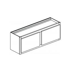 Georgetown 39x12x15" Wall Cabinet in White w/2 Doors