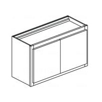 Georgetown 33x12x18" Wall Cabinet in White w/2 Doors