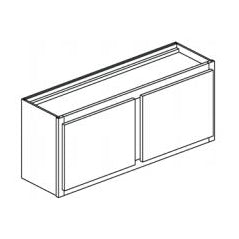 Georgetown 39x12x18" Wall Cabinet in White w/2 Doors