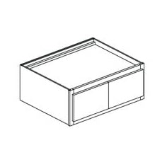Georgetown 33x12x24" Wall Cabinet in White w/2 Doors
