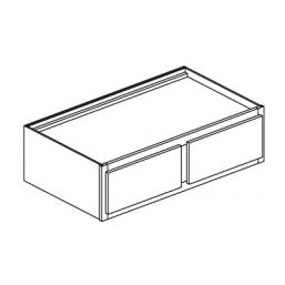 Georgetown 42x12x24" Refrigerator Wall Cabinet in White w/2 Doors
