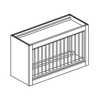 PR301815 PLATE RACK GEORGETOWN WHITE