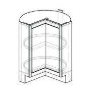 Georgetown Base Lazy Susan Cabinet in White