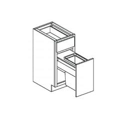 Georgetown 15x34-1/2x24" Waste Basket Cabinet in White