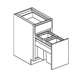 Georgetown 18x34-1/2x24" Waste Basket Cabinet in White