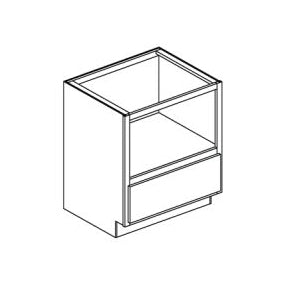 Georgetown 30x34-1/2x24" Microwave Base Cabinet in White