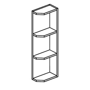 WNS36 WALL END SHELF CHERRY LAVA