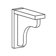Under Mount 8x8" Bar Bracket in Cherry Lava