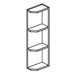 Georgetown 12x36x6" Wall What Not Shelf in Maple Slate