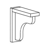 Under Mount 8x8" Bar Bracket in Maple Slate
