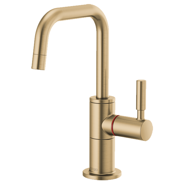 Brizo Odin Instant Hot Faucet w/Square Spout in Luxe Gold