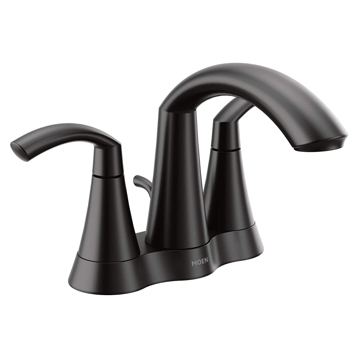 Glyde Centerset Lav Faucet w/Drain in Matte Black