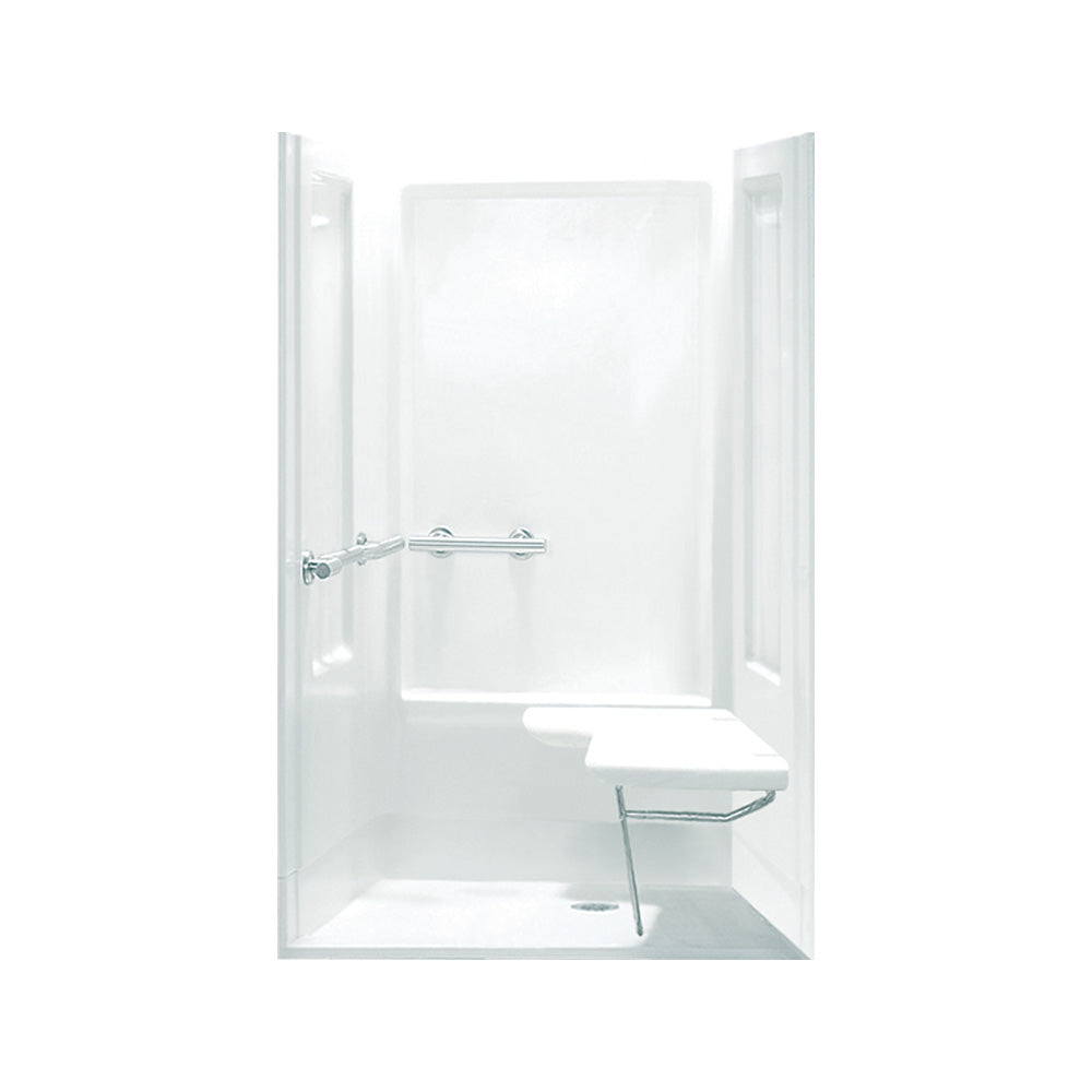 OC-SS-39 Shower Kit 39-3/8x39-3/8x72" White With Seat