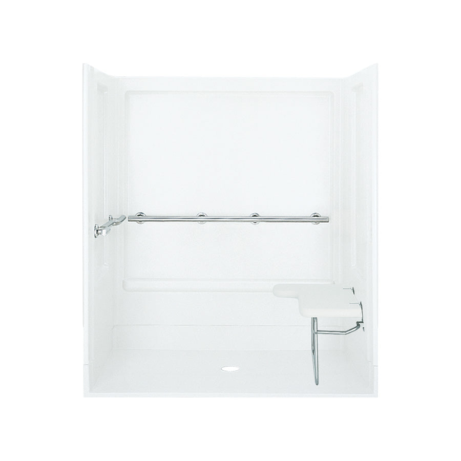 SHOWER KIT 63-1/4x39-3/8 WHT 62070115-0 ADA ALCOVE W/SEAT