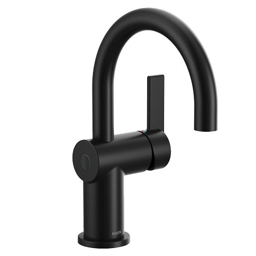 Cia MotionSense Wave Single Hole High Arc Lav Faucet in Matte Black
