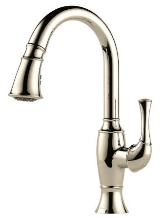 Brizo Talo Single Hole Pull-Down Kitchen Faucet in P Nickel