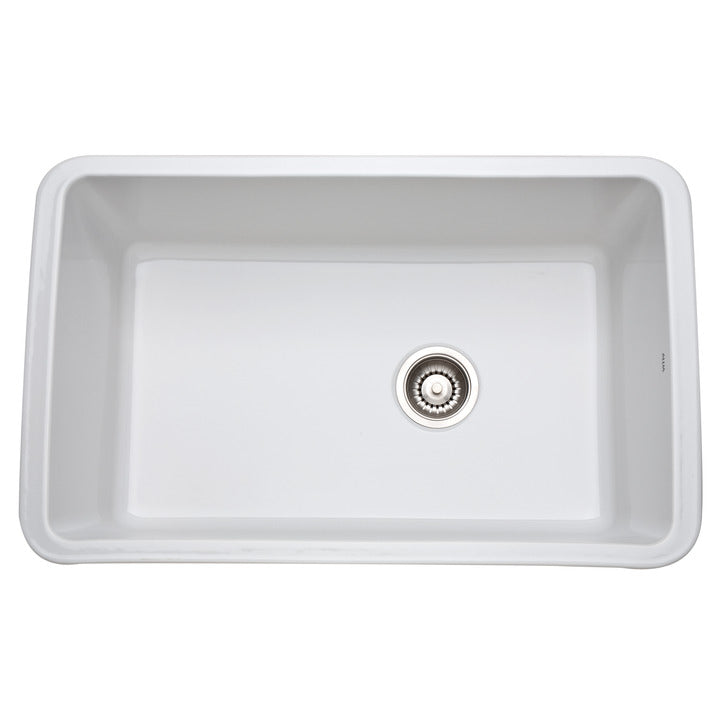Allia 31-5/8x19-5/8x11" Fireclay Kitchen Sink in White