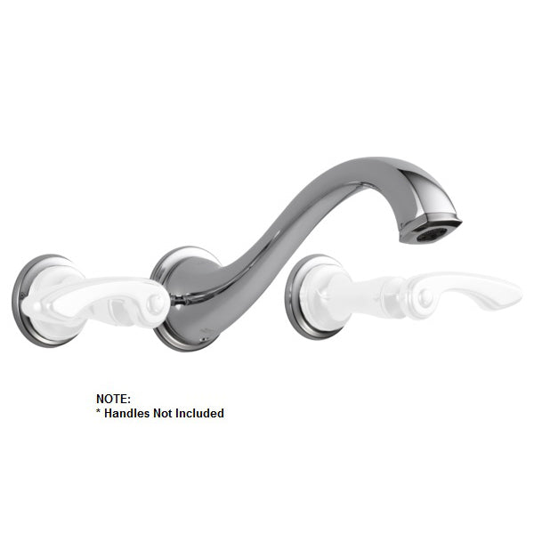 Brizo Charlotte Wall Mount Lav Fct in Chrome, No Handles