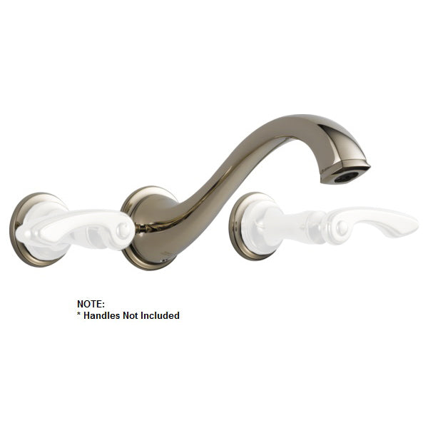 Brizo Charlotte Wall Mount Lav Fct in Pol Nickel, No Handles