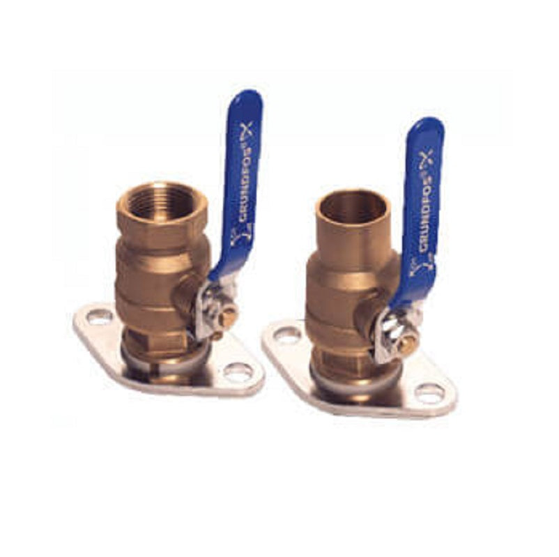 Flange Set w/Isolation Valve Dieletric 3/4" Sweat Bronze #591208 Full Port