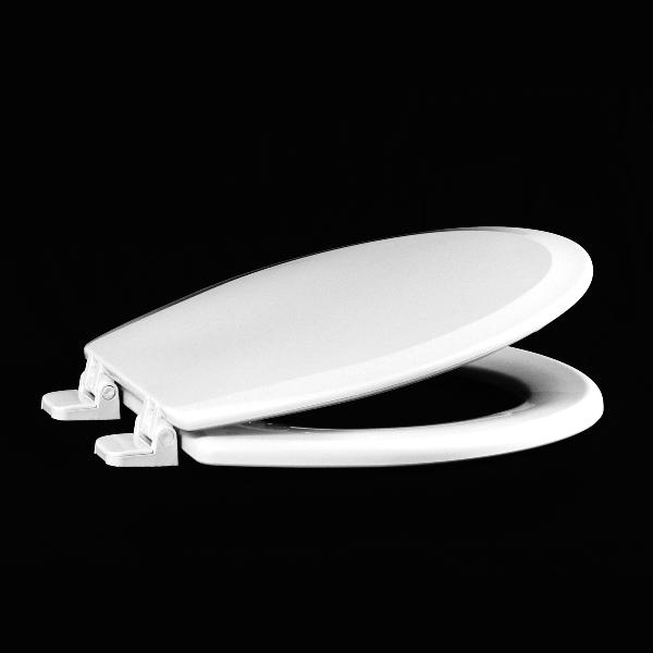 SEAT 700-001 WHT RND CLOSED FRONT W/COVER WOOD