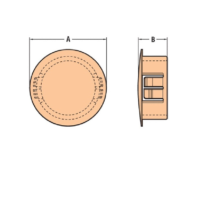 PLUG DP-437 BLK BTTN 6/6 NYLN 2633 - MOUNT HOLE DIA. .437"
