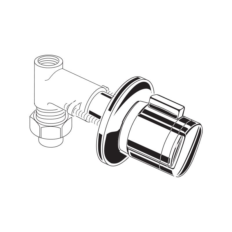 Ceratherm  Wall Mounted On/Off Valve W/Volume Control In Satin Nickel