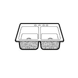 SilverCast Meridian 33x22x8" SS Double Bowl Sink w/4 Holes