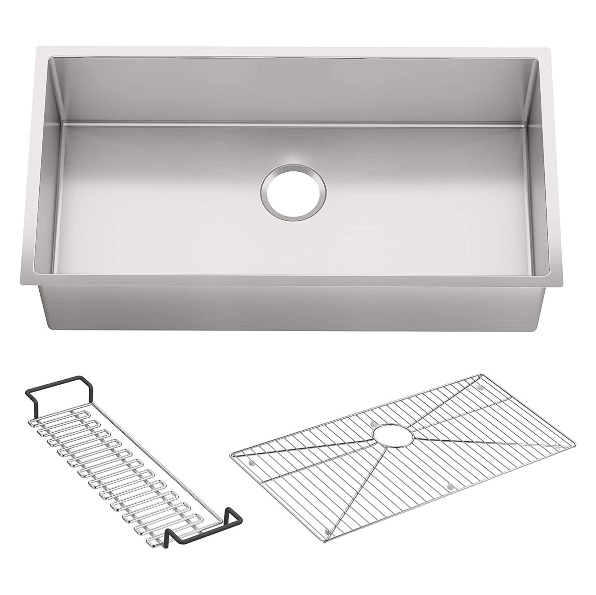 Strive 35x18-5/16x9-5/16" Stainless Steel Kitchen Sink Kit