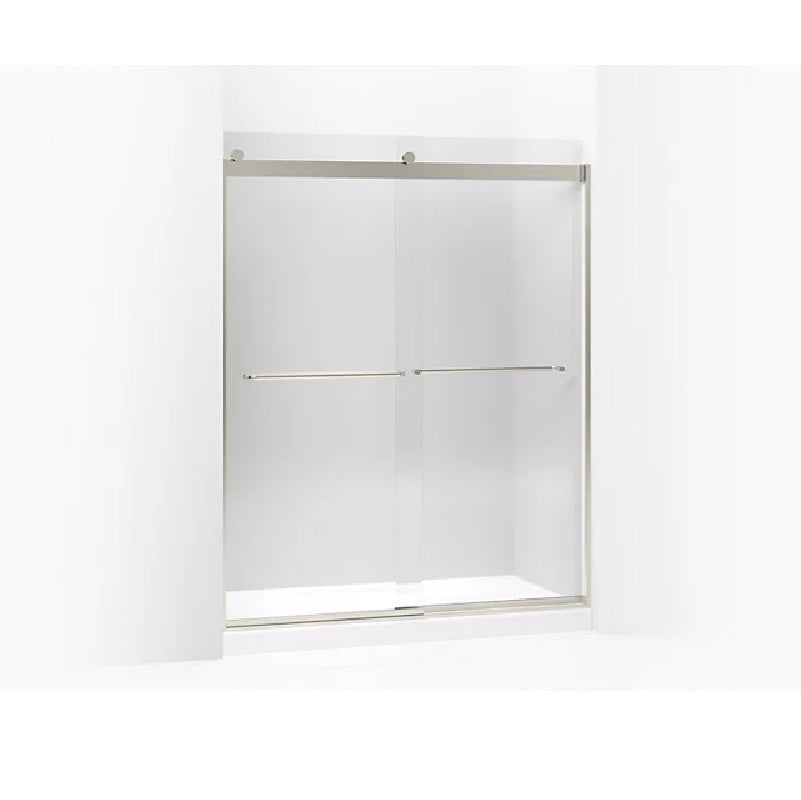 Levity 59-5/8x74" Shower Door in Matte Nickel & Clear Glass
