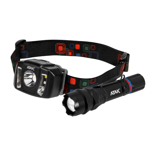 Performance Tool Headlamp & Flashlight LED w/3 AAA Batteries