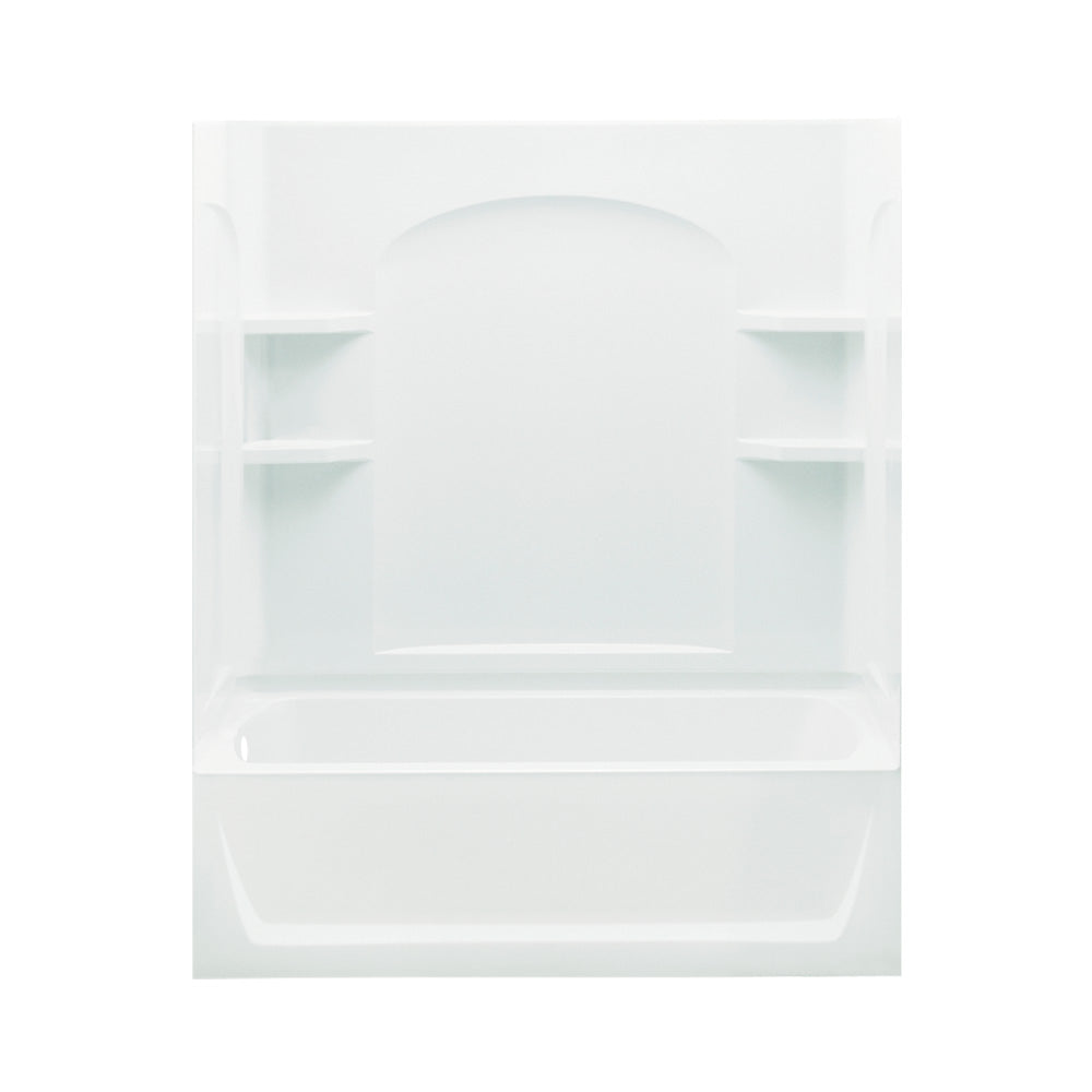 Sterling Ensemble Curve Tub & Shower 60x32x74" White Left Hand Drain
