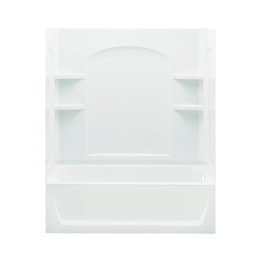 Sterling Ensemble Curve Tub & Shower 60x32x76" White Right Hand Drain